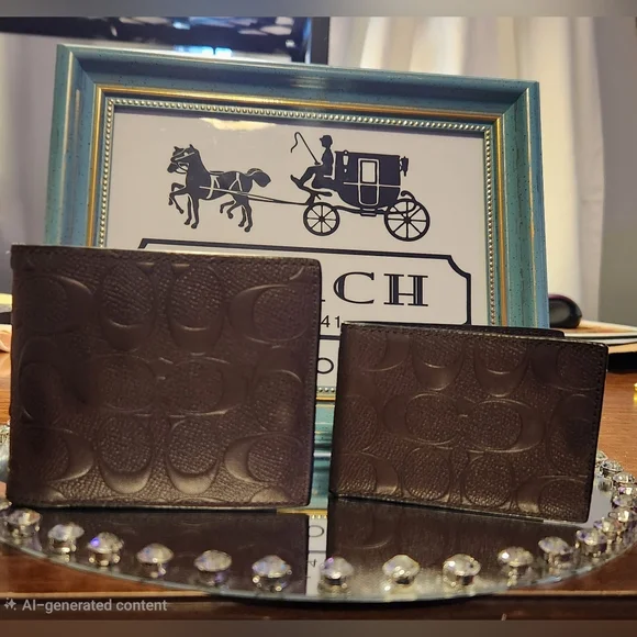 Coach Mahogany 3-in-1 Mens Wallet. EUC! - Picture 3 of 6